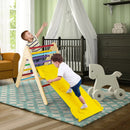 3-in-1 Wooden Climbing Triangle Set Triangle Climber with Ramp by LJGDeals