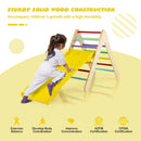 3-in-1 Wooden Climbing Triangle Set Triangle Climber with Ramp by LJGDeals
