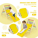 3-in-1 Wooden Climbing Triangle Set Triangle Climber with Ramp