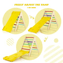 3-in-1 Wooden Climbing Triangle Set Triangle Climber with Ramp by LJGDeals