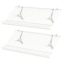 Closet Shelves Wall Mounted Set of 2 Metal Wire Shoe Racks