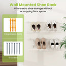Closet Shelves Wall Mounted Set of 2 Metal Wire Shoe Racks by LJGDeals