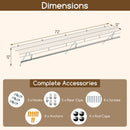 Closet Shelves Wall Mounted with Hanging Rod for Laundry Room