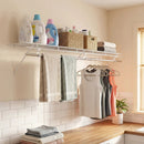 Closet Shelves Wall Mounted with Hanging Rod for Laundry Room by LJGDeals