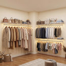 Closet Shelves Wall Mounted with Hanging Rod for Laundry Room by LJGDeals