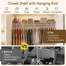 Closet Shelves Wall Mounted with Hanging Rod for Laundry Room by LJGDeals