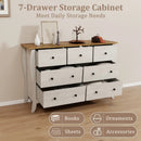 Closet Storage Organizer with 7 Folding Fabric Drawers-Gray by DirectDeals