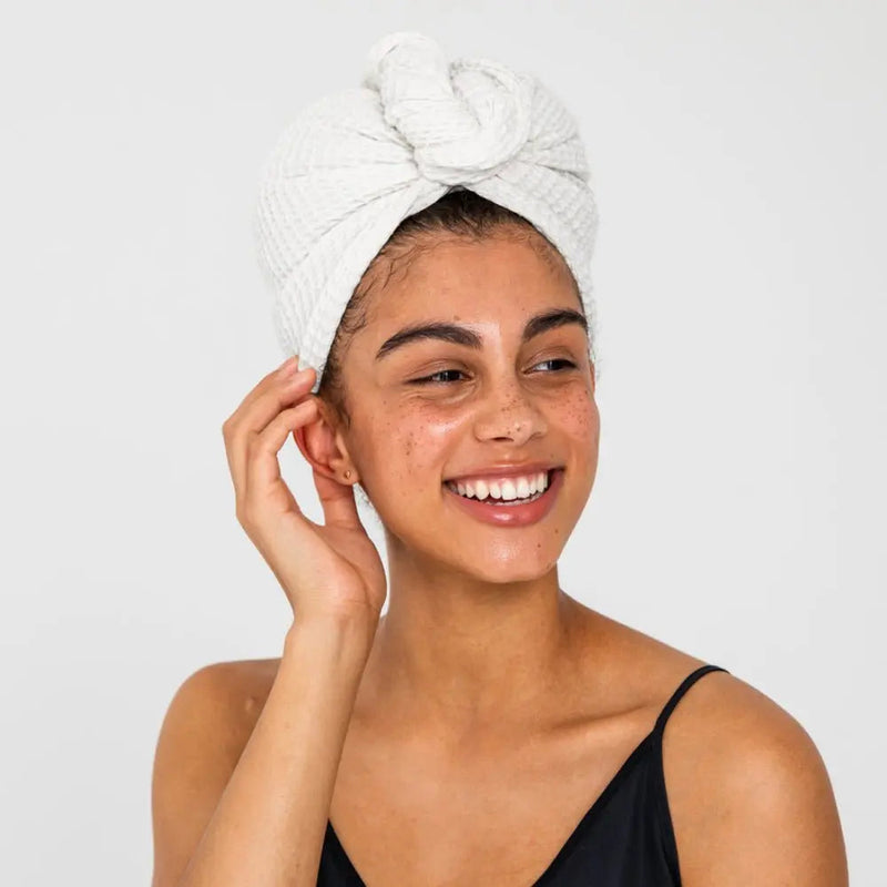 Bamboo Waffle Hair Towel