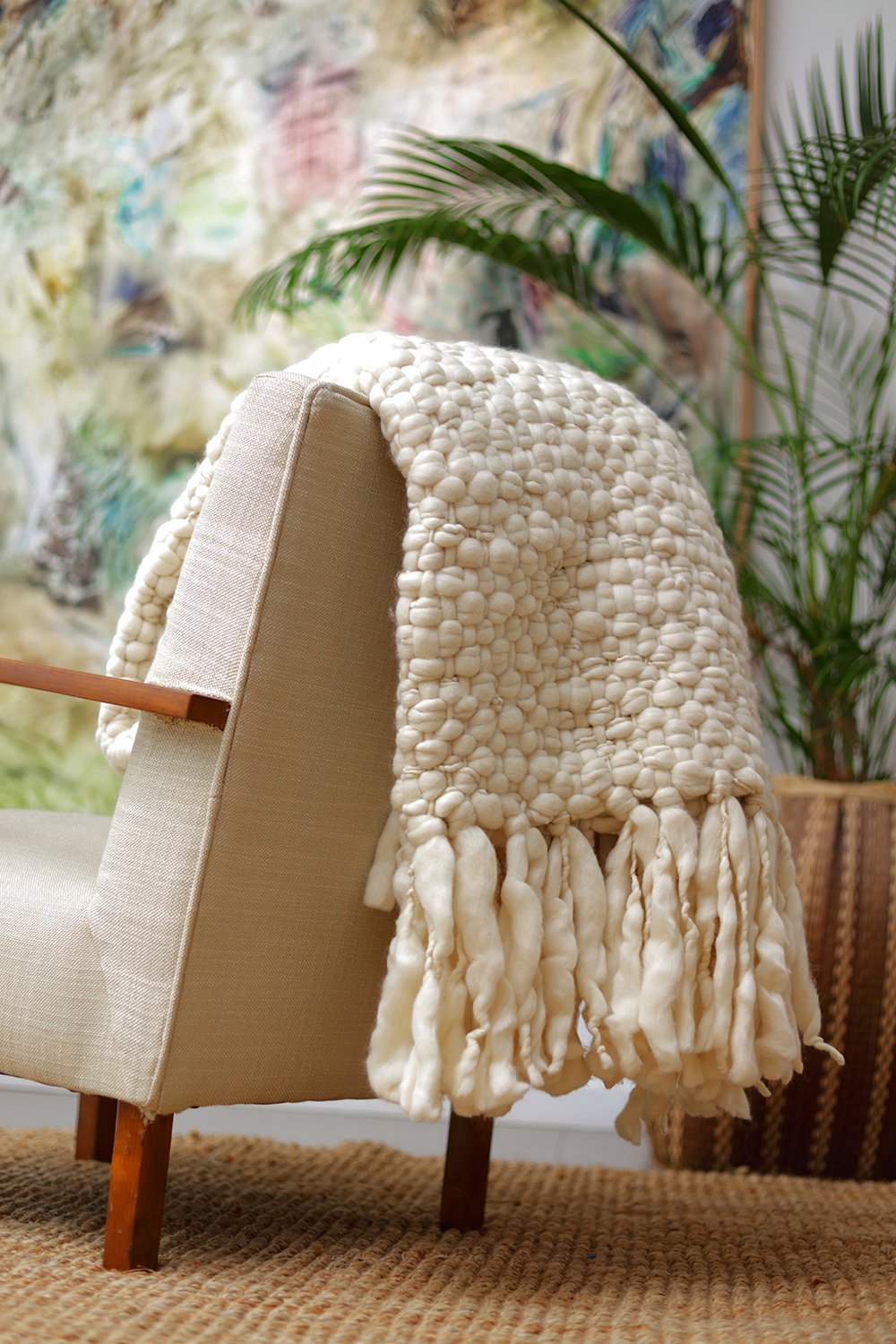 Clouds Chunky Knit Throw Blanket, photo 4 of 22