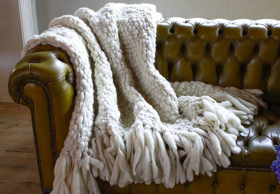 Clouds Chunky Knit Throw Blanket, photo 8 of 22