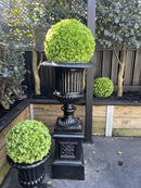 Rose Clover Artificial Topiary Ball Set of 2 17in – UV Resistant