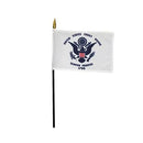 Coast Guard Stick Flag 4"x6" | Made in USA by Flagman of America