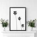 Tropical Black White Palm Trees Wall Decor by Wall Art Set