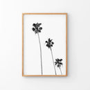 Tropical Black White Palm Trees Wall Decor by Wall Art Set