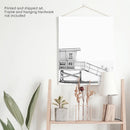 Black White Lifeguard Tower Poster. Coastal Summer Wall Art by Wall Art Set