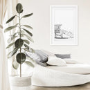 Black White Lifeguard Tower Poster. Coastal Summer Wall Art by Wall Art Set