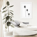 Tropical Black White Palm Trees Wall Decor by Wall Art Set