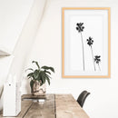 Tropical Black White Palm Trees Wall Decor by Wall Art Set