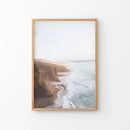 Coastal Cliff and Ocean Rocks Poster by Wall Art Set