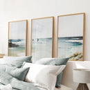 Navy Blue Watercolor Beach House Decor. Set of 3 Wall Art by Wall Art Set