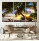 Coastal Sunset Palm Tree Giclee Canvas Print – Tropical by MyGreatCanvas | Canvas Wall Art Prints | Photo Prints & Wall Decor