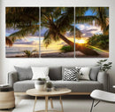 Coastal Sunset Palm Tree Giclee Canvas Print – Tropical by MyGreatCanvas | Canvas Wall Art Prints | Photo Prints & Wall Decor