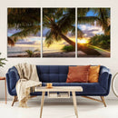 Coastal Sunset Palm Tree Giclee Canvas Print – Tropical by MyGreatCanvas | Canvas Wall Art Prints | Photo Prints & Wall Decor