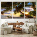 Coastal Sunset Palm Tree Giclee Canvas Print – Tropical by MyGreatCanvas | Canvas Wall Art Prints | Photo Prints & Wall Decor