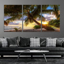 Coastal Sunset Palm Tree Giclee Canvas Print – Tropical by MyGreatCanvas | Canvas Wall Art Prints | Photo Prints & Wall Decor