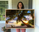 Coastal Sunset Palm Tree Giclee Canvas Print – Tropical by MyGreatCanvas | Canvas Wall Art Prints | Photo Prints & Wall Decor