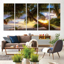 Coastal Sunset Palm Tree Giclee Canvas Print – Tropical by MyGreatCanvas | Canvas Wall Art Prints | Photo Prints & Wall Decor
