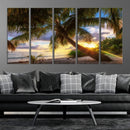 Coastal Sunset Palm Tree Giclee Canvas Print – Tropical by MyGreatCanvas | Canvas Wall Art Prints | Photo Prints & Wall Decor