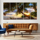 Coastal Sunset Palm Tree Giclee Canvas Print – Tropical by MyGreatCanvas | Canvas Wall Art Prints | Photo Prints & Wall Decor