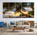 Coastal Sunset Palm Tree Giclee Canvas Print – Tropical by MyGreatCanvas | Canvas Wall Art Prints | Photo Prints & Wall Decor