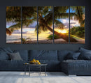 Coastal Sunset Palm Tree Giclee Canvas Print – Tropical by MyGreatCanvas | Canvas Wall Art Prints | Photo Prints & Wall Decor