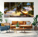 Coastal Sunset Palm Tree Giclee Canvas Print – Tropical by MyGreatCanvas | Canvas Wall Art Prints | Photo Prints & Wall Decor