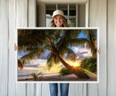 Coastal Sunset Palm Tree Giclee Canvas Print – Tropical by MyGreatCanvas | Canvas Wall Art Prints | Photo Prints & Wall Decor