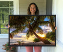 Coastal Sunset Palm Tree Giclee Canvas Print – Tropical by MyGreatCanvas | Canvas Wall Art Prints | Photo Prints & Wall Decor
