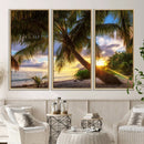 Coastal Sunset Palm Tree Giclee Canvas Print – Tropical by MyGreatCanvas | Canvas Wall Art Prints | Photo Prints & Wall Decor