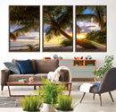Coastal Sunset Palm Tree Giclee Canvas Print – Tropical by MyGreatCanvas | Canvas Wall Art Prints | Photo Prints & Wall Decor