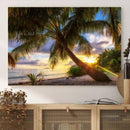 Coastal Sunset Palm Tree Giclee Canvas Print – Tropical by MyGreatCanvas | Canvas Wall Art Prints | Photo Prints & Wall Decor