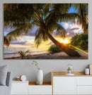 Coastal Sunset Palm Tree Giclee Canvas Print – Tropical by MyGreatCanvas | Canvas Wall Art Prints | Photo Prints & Wall Decor