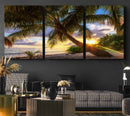 Coastal Sunset Palm Tree Giclee Canvas Print – Tropical by MyGreatCanvas | Canvas Wall Art Prints | Photo Prints & Wall Decor