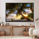 Coastal Sunset Palm Tree Giclee Canvas Print – Tropical by MyGreatCanvas | Canvas Wall Art Prints | Photo Prints & Wall Decor