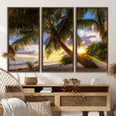 Coastal Sunset Palm Tree Giclee Canvas Print – Tropical by MyGreatCanvas | Canvas Wall Art Prints | Photo Prints & Wall Decor