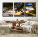 Coastal Sunset Palm Tree Giclee Canvas Print – Tropical by MyGreatCanvas | Canvas Wall Art Prints | Photo Prints & Wall Decor