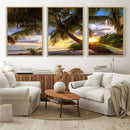Coastal Sunset Palm Tree Giclee Canvas Print – Tropical by MyGreatCanvas | Canvas Wall Art Prints | Photo Prints & Wall Decor