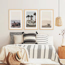 Beige Surfing Wall Art Set. Surfer, Ocean, Bus, Lifeguard by Wall Art Set