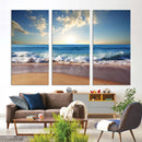 Coastal Tropical Beach Sunset Canvas Wall Art Print