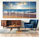Coastal Tropical Beach Sunset Canvas Wall Art Print
